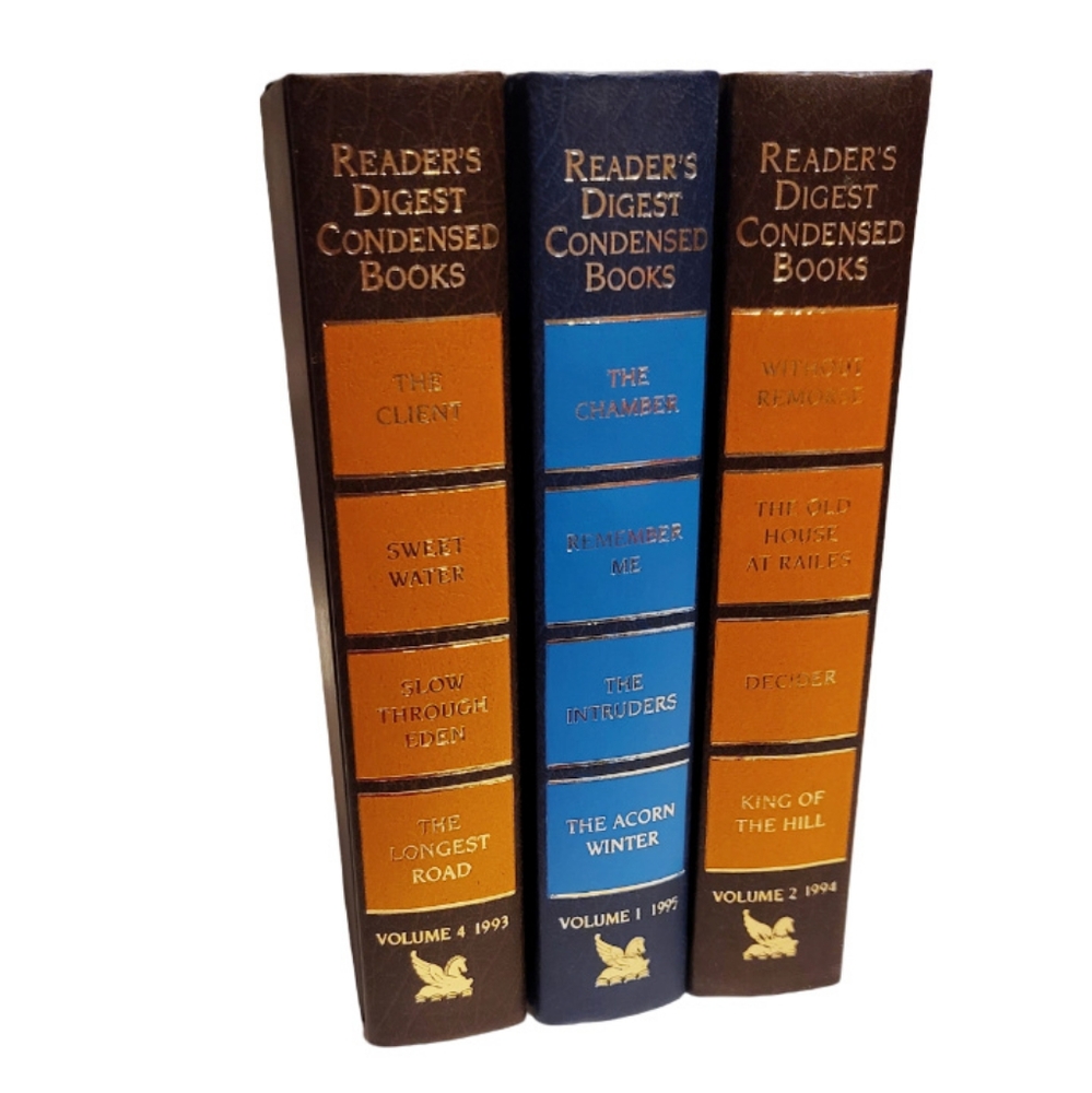 3 Readers Digest Vintage Orange Blue Decor Vol 4 1993, Vol 1 1995, Vol 2 1994